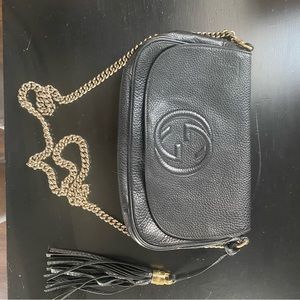 Gucci Black Leather Crossbody Bag